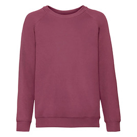 Burgundowa bluza dziecięca Raglan Sweat Fruit of the Loom