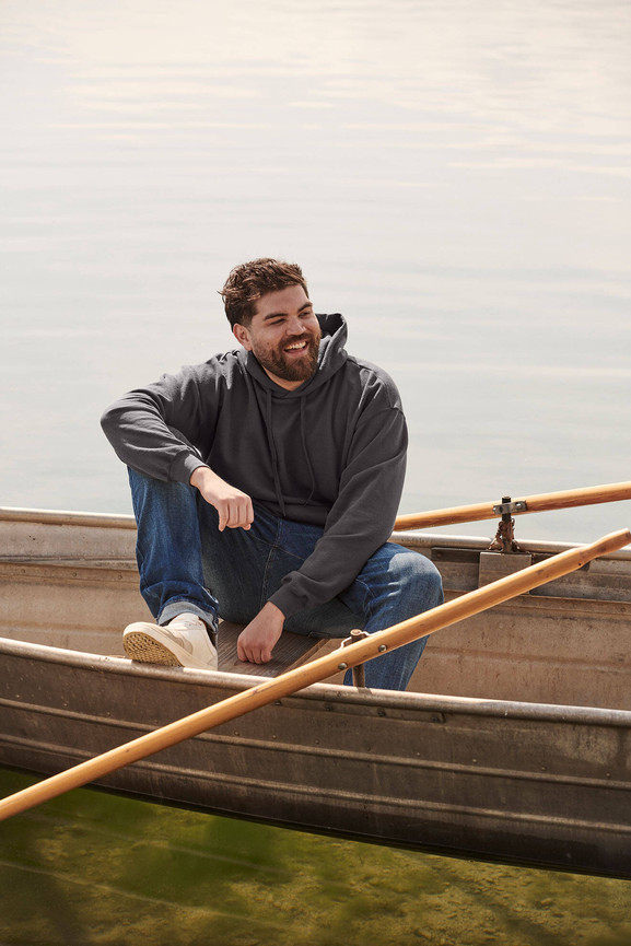 Grafitowa bluza męska Hooded Sweat Fruit of the Loom