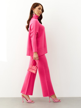 Różowy komplet swetrowy By o la la 