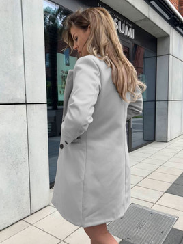 Jasnoszary klasyczny płaszcz Yups