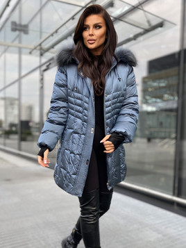 Niebieska kurtka Puchowa z Jenotem Blue Jeans Dankof.dk