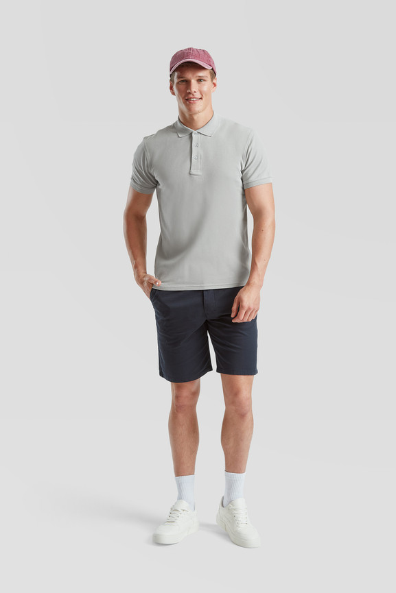 Jasno szara koszulka męska Iconic Polo Friut of the Loom