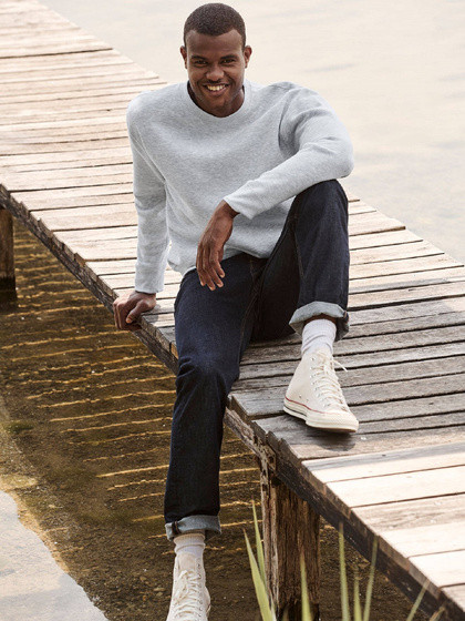 Szara bluza męska Set-in Sweat Fruit of the Loom