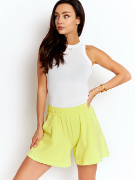 Zielone szorty z szerokim ściągaczem Cocomore