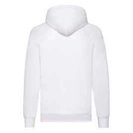 Biała bluza męska z kapturem Lightweight Hooded Sweat Fruit of the Loom 